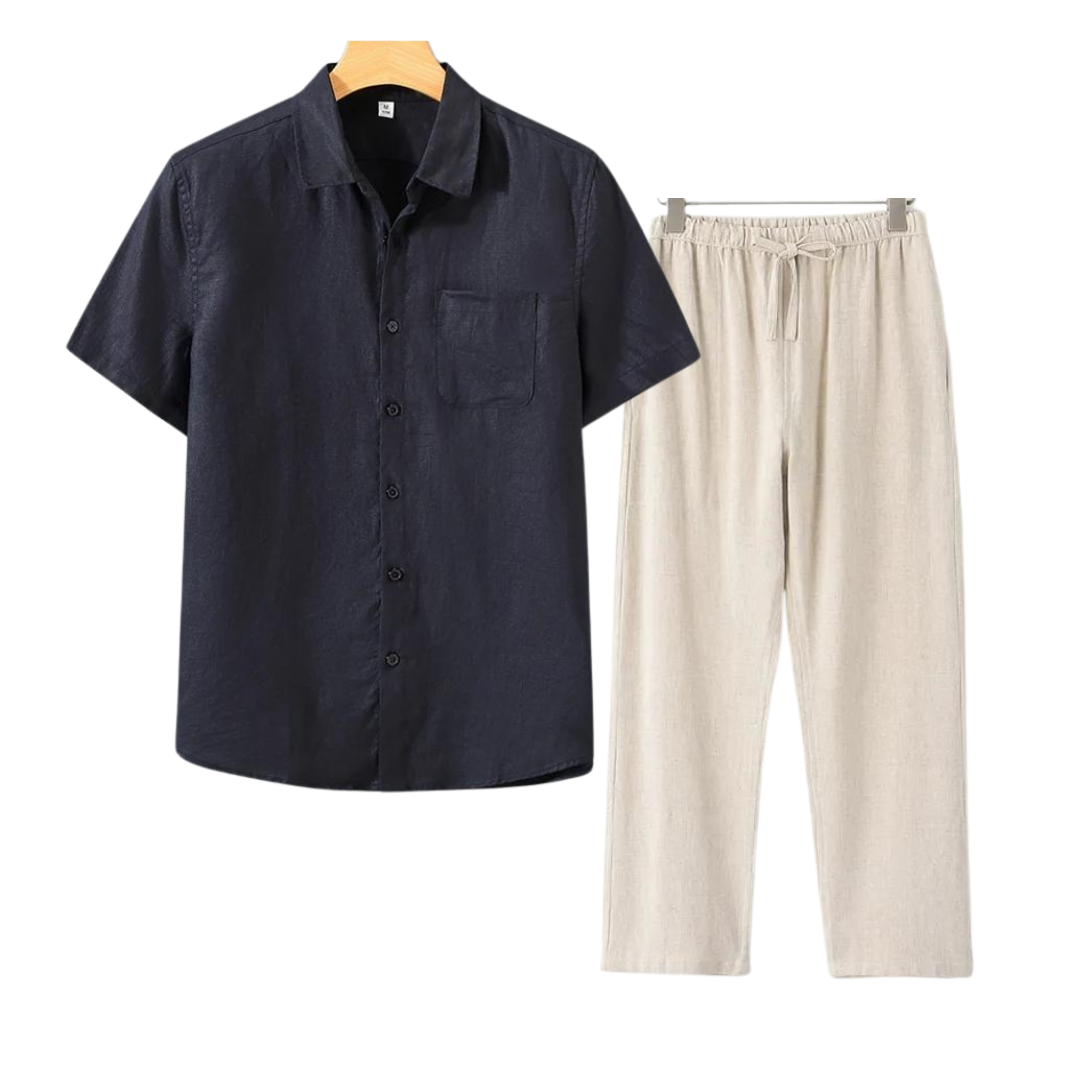 ECHELON™ | LINEN COMBO SHORT SLEEVE