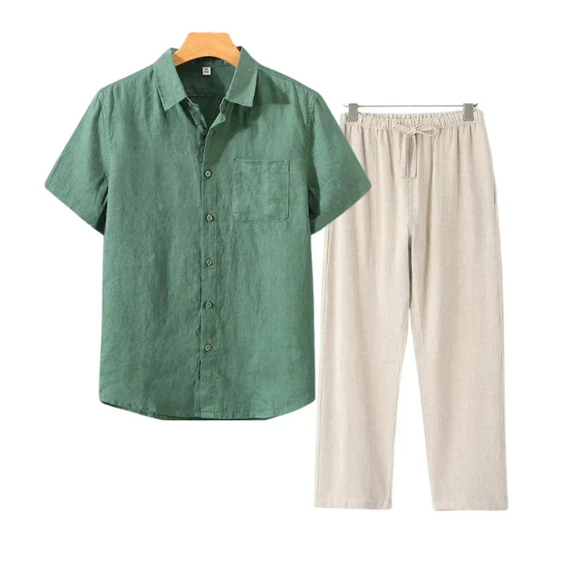 ECHELON™ | LINEN COMBO SHORT SLEEVE