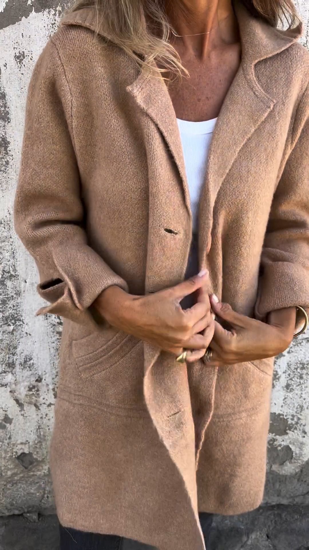 Chic Lapel Long Coat