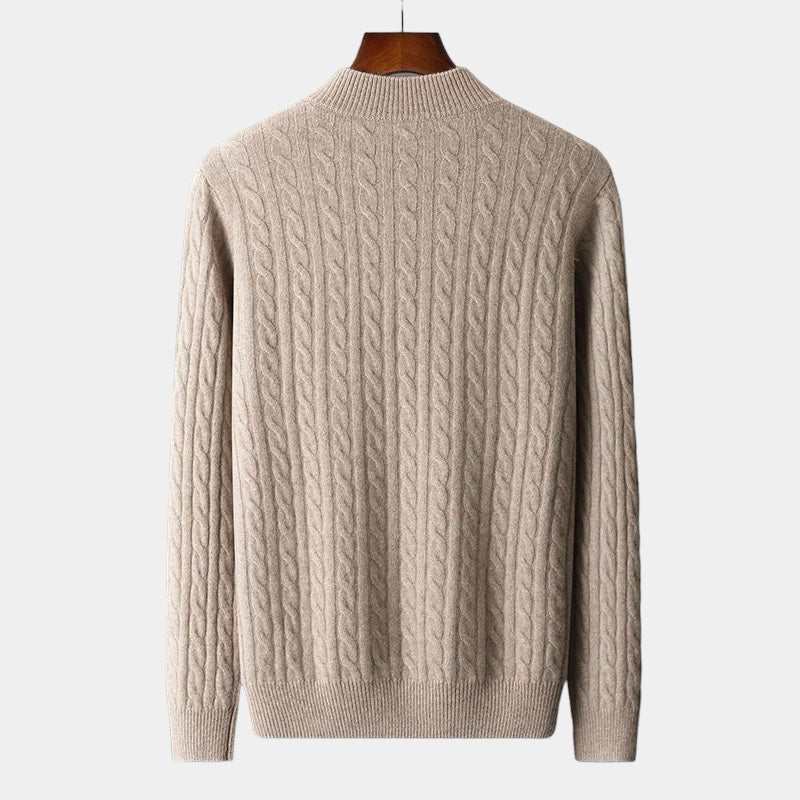 ECHELON™ | WOOL KNITTED QUARTER-ZIP SWEATER