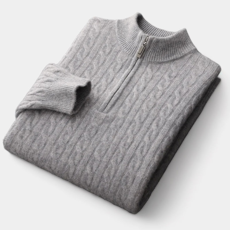 ECHELON™ | WOOL KNITTED QUARTER-ZIP SWEATER