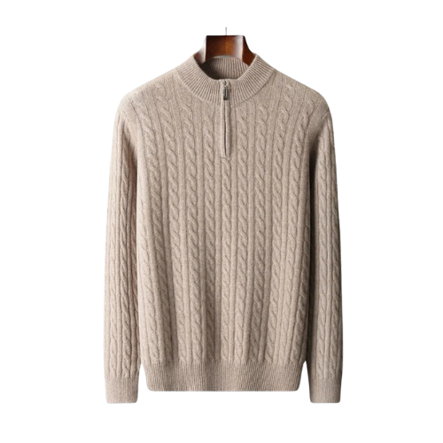 ECHELON™ | WOOL KNITTED QUARTER-ZIP SWEATER