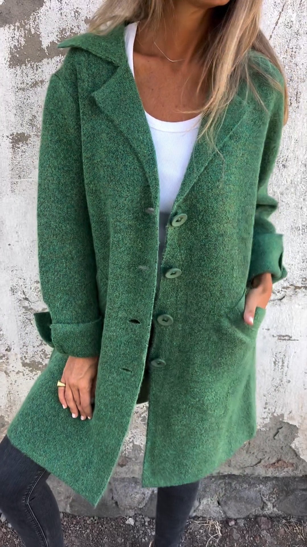 Chic Lapel Long Coat