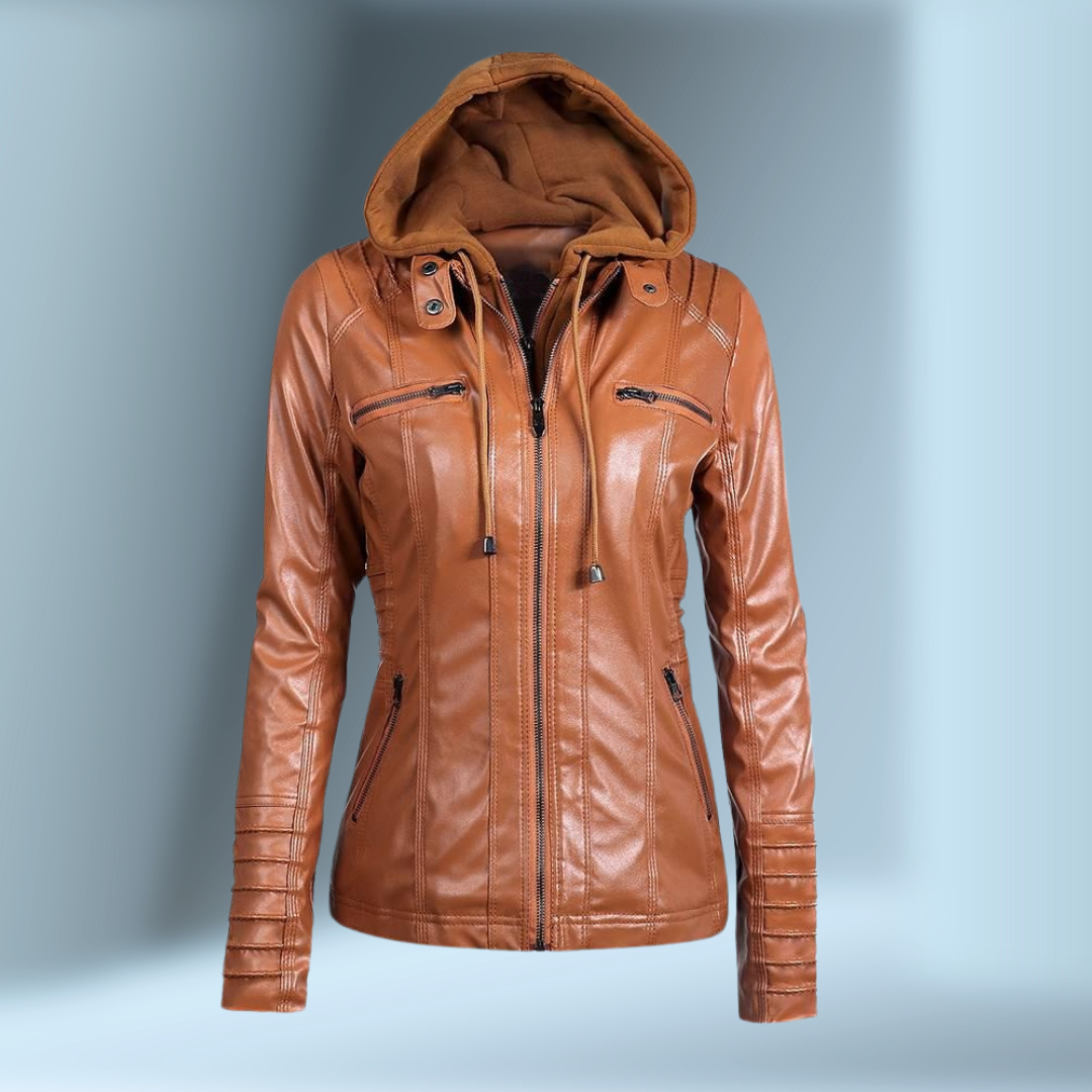 Echelon™ |  Hooded Leather Jacket