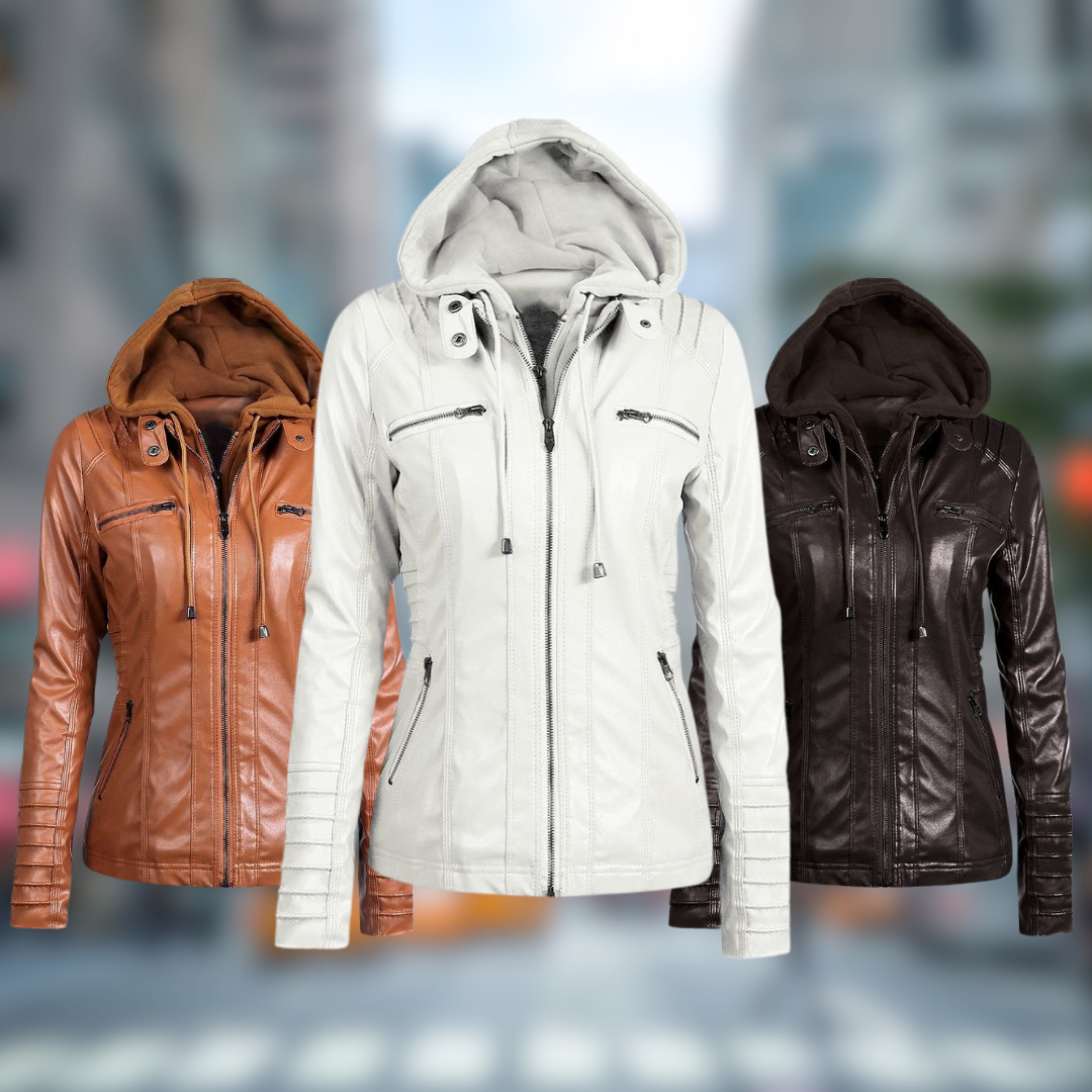 Echelon™ |  Hooded Leather Jacket